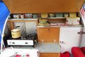 Classic 1953 Boost Teardrop Trailer Has a Very Complete & Retro Kitchen